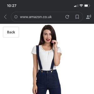 Voodoo vixen high waist Shelly wide leg suspenders